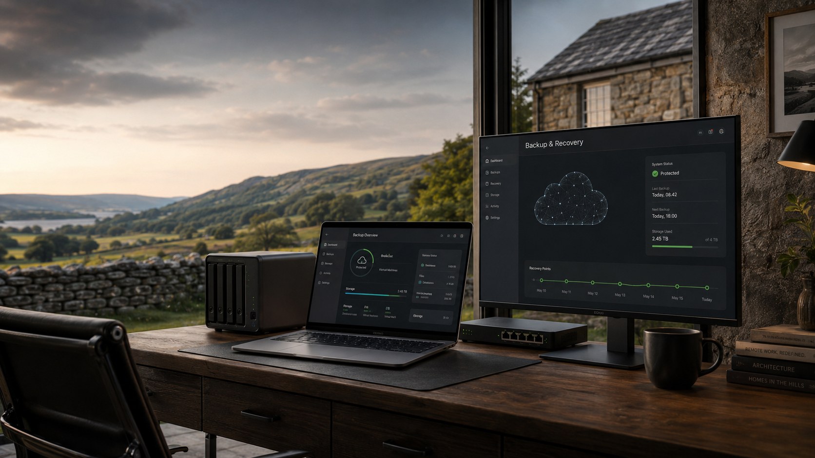 Business backup and data recovery systems